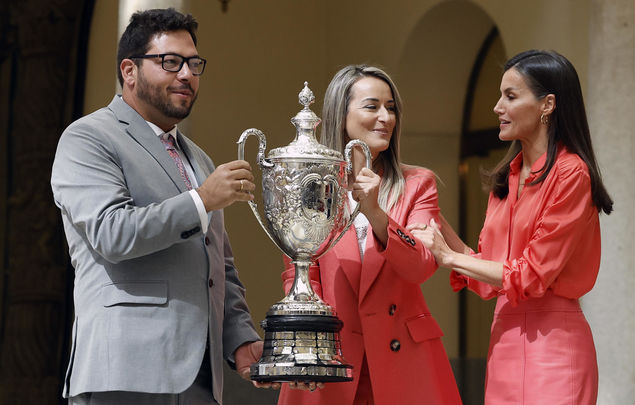 Alberto Fernández, Fátima Gálvez y la reina Letizia / EFE