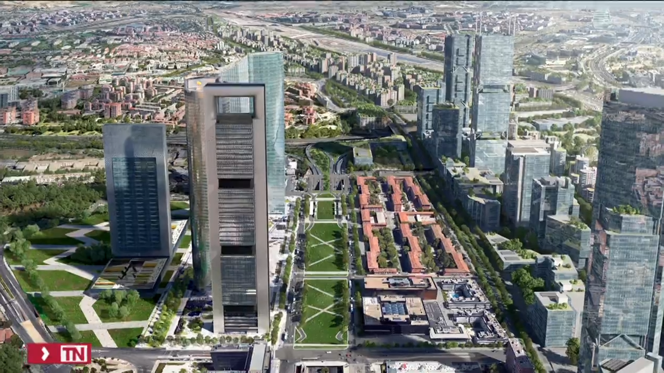Almeida promete cubrir la Castellana frente a las Cuatro Torres