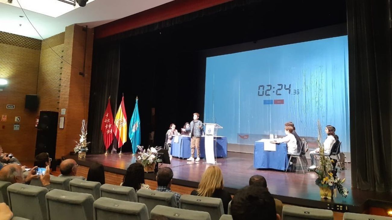 Un momento de la final de la III Liga de Debate Escolar de Leganés