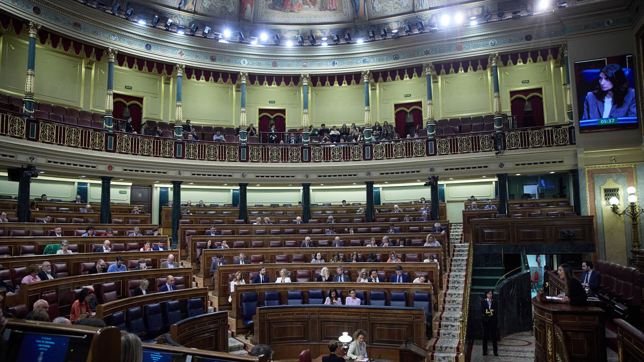Vista general de una sesión plenaria en el Congreso de los Diputados