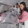 La reina conmemora en Cuatro Vientos el centenario del primer vuelo sanitario español