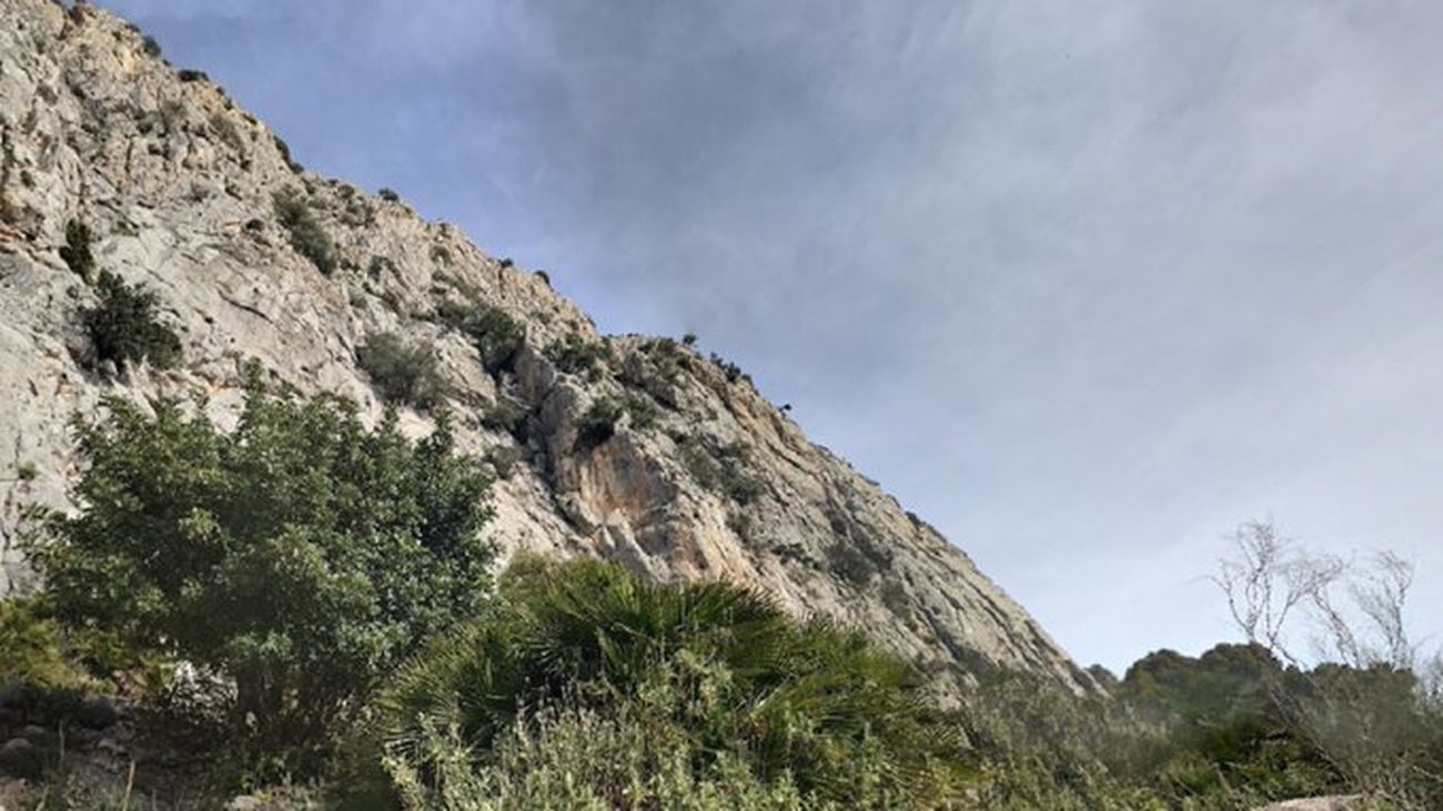 Zona donde se ha producido el accidente de escalada