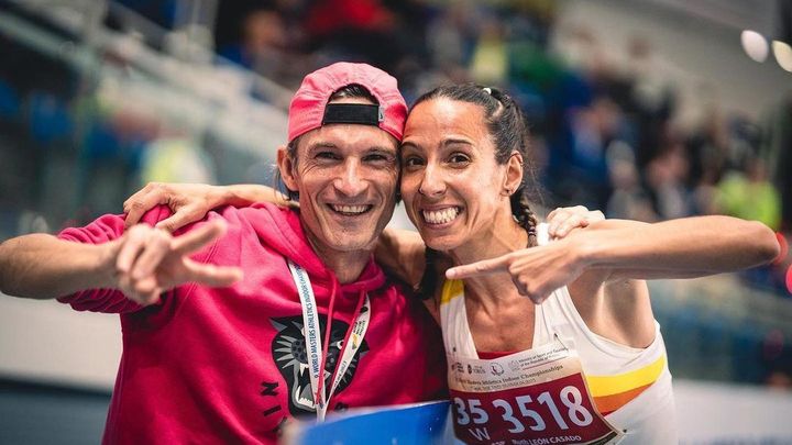 Ruth León y su entrenador, Antonio Franco / RUTH LEÓN