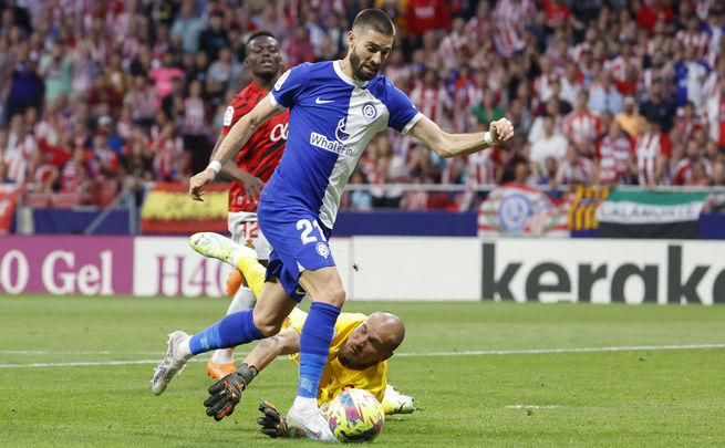 Carrasco marca ante el Mallorca / EFE