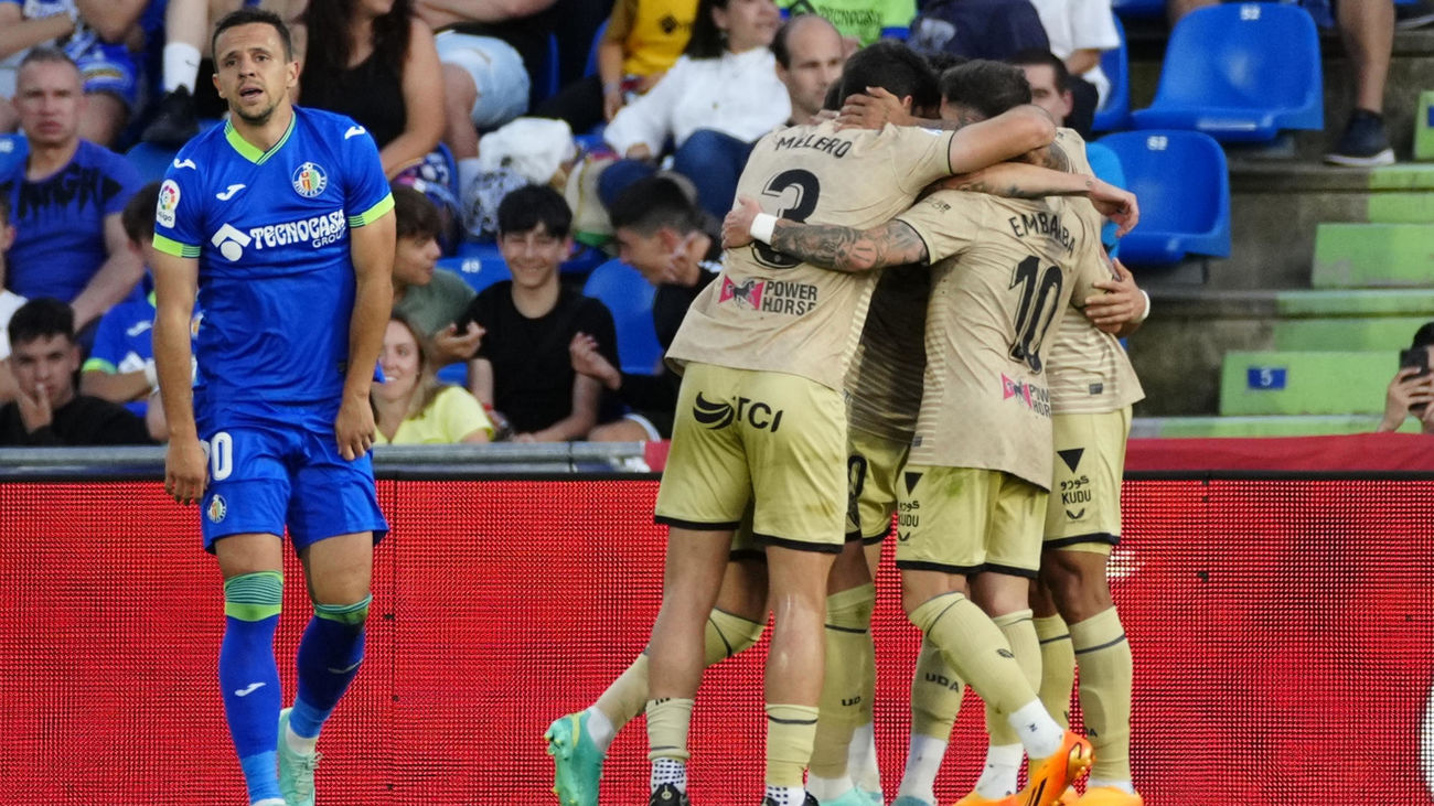 El Getafe, al borde del abismo tras perder con el Almería por 1-2