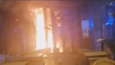 Las primeras imágenes, grabadas por un cliente, de la tragedia de Manuel Becerra