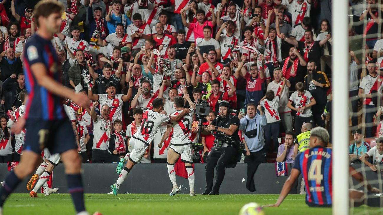 Rayo Vallecano celebrando un gol