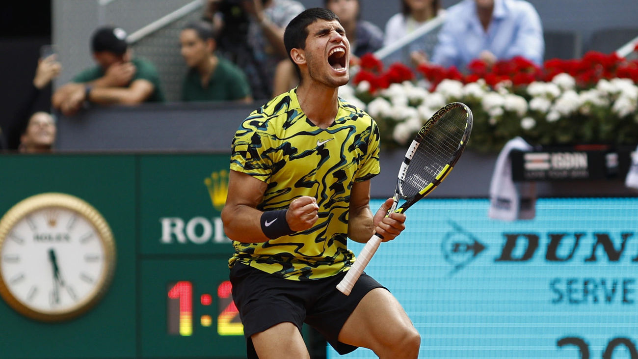 Alcaraz se evita un disgusto ante Ruusuvuori en su debut en el Mutua Madrid Open