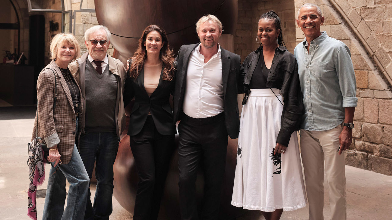 Los Obama y Spielberg, de turismo por Barcelona antes del concierto de Springsteen
