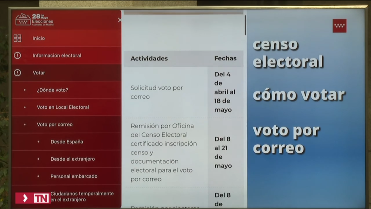 La Comunidad de Madrid informará del 28-M con una app móvil y una web