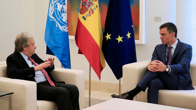 Sánchez traslada a Guterres el apoyo a la ONU para lograr la paz en Ucrania