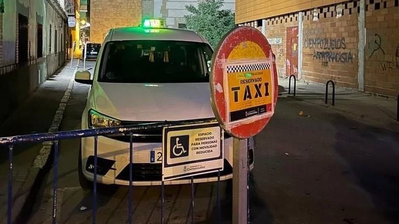 Parada de taxis en Ciempozuelos
