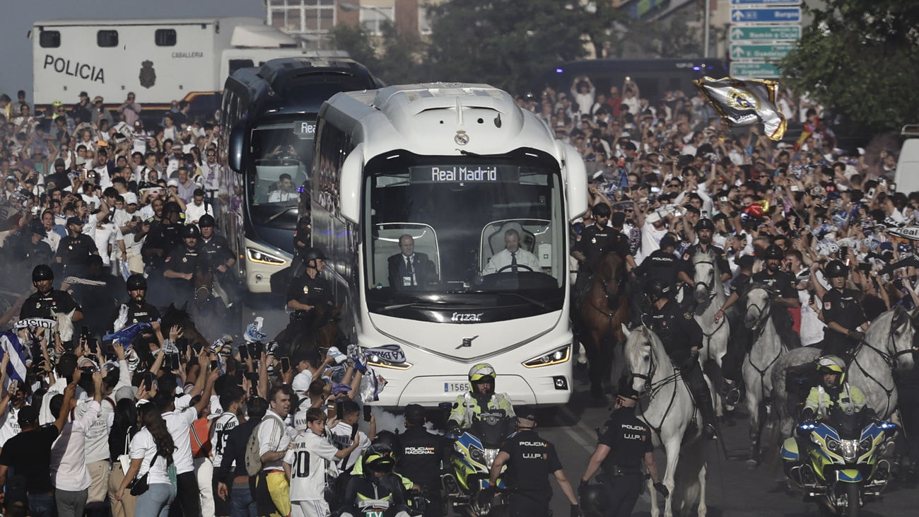 Recibimiento de Champions al Real Madrid