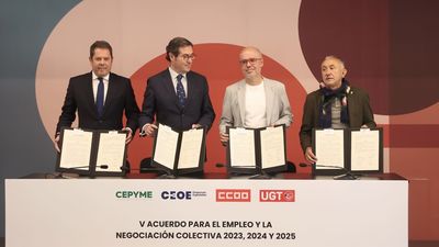 CCOO, UGT, CEOE y Cepyme firman el acuerdo salarial