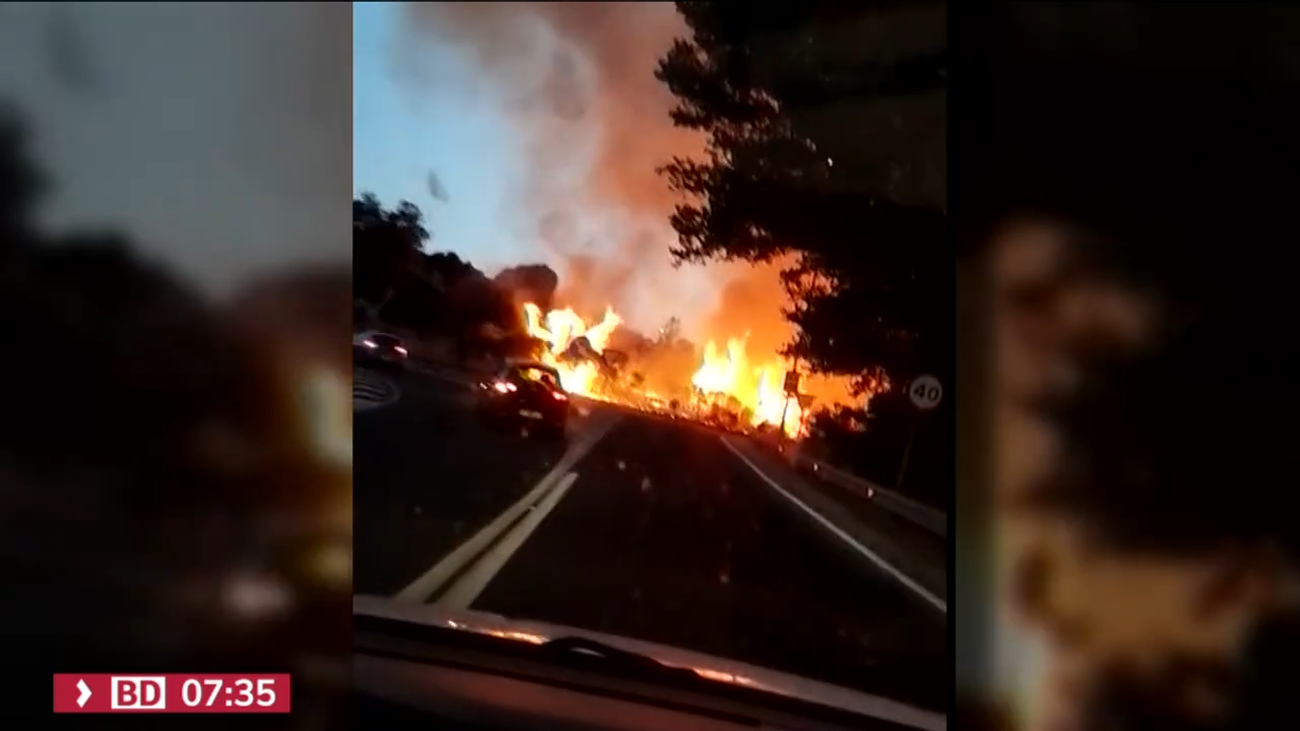 Controlado un incendio forestal en Pelayos de la Presa