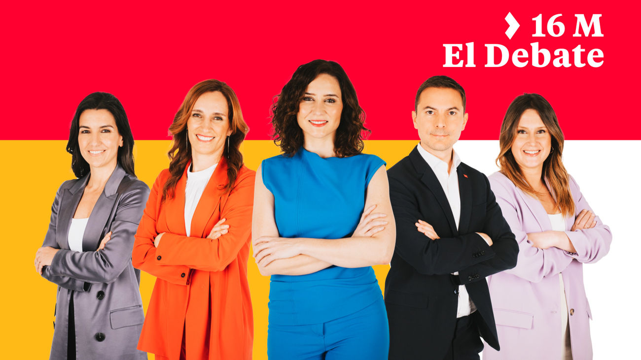 Telemadrid emitirá en directo el único debate con los cinco candidatos a la Presidencia de la Comunidad de Madrid