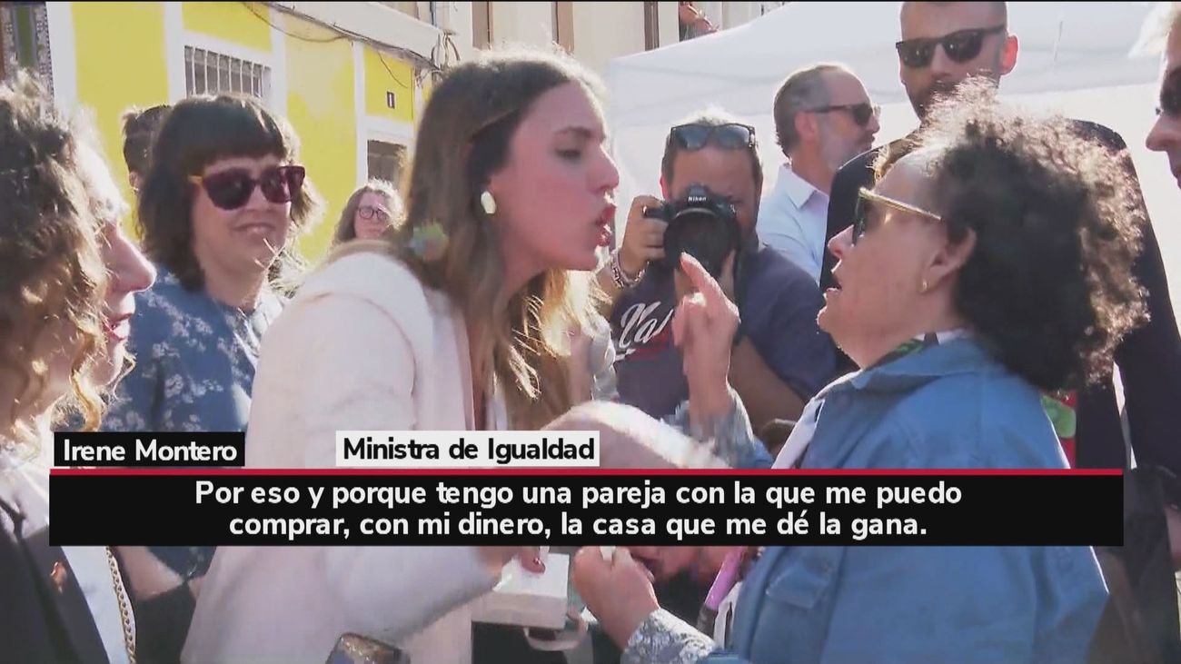 Fuerte discusión entre Irene Montero y una mujer de Valencia por su chalet de Galapagar