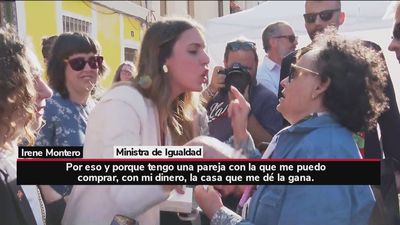 Fuerte discusión entre Irene Montero y una mujer de Valencia por su chalet de Galapagar
