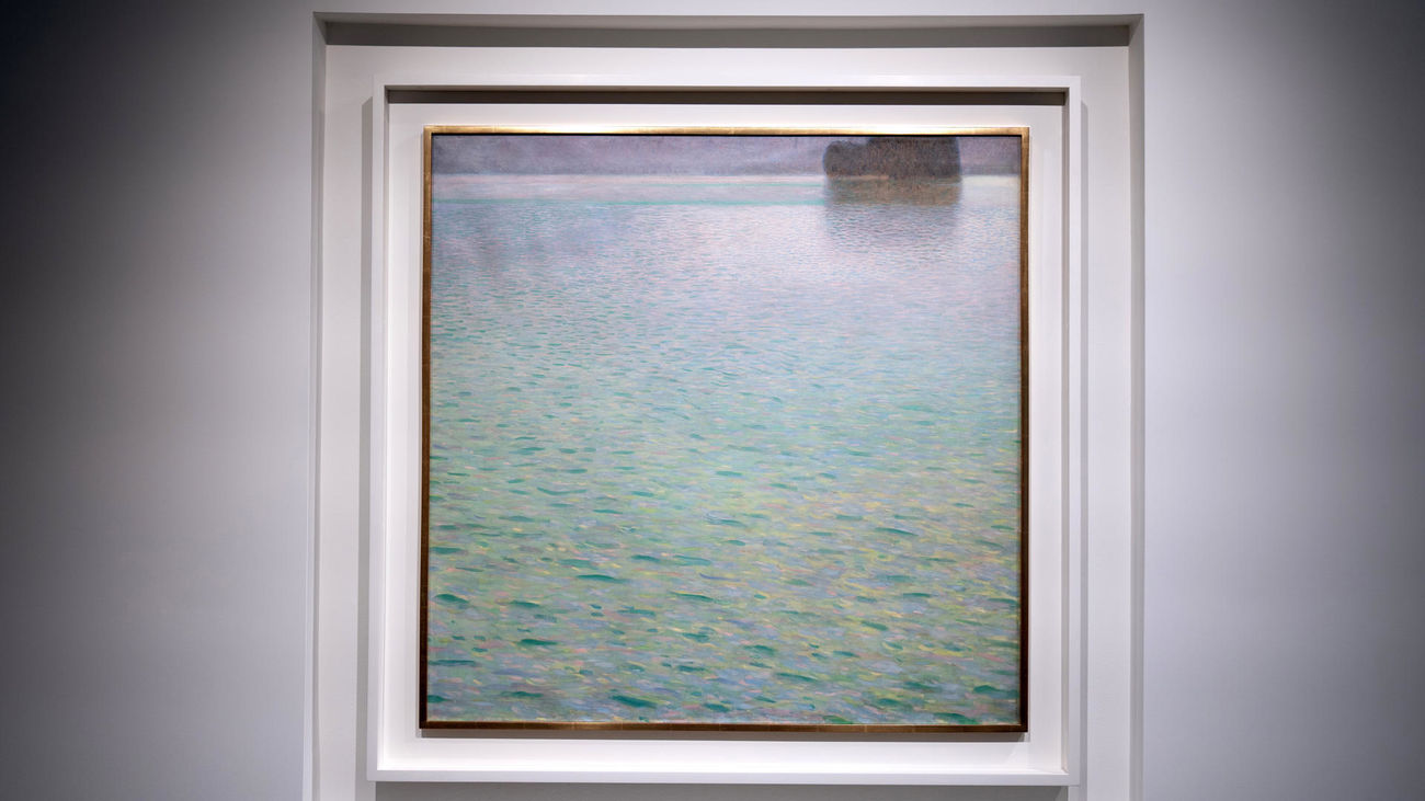 Fotografía de la obra "Insel im Attersee" (Isla en Attersee de 1901-02) de Gustav Klimt