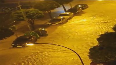 La lluvia provoca inundaciones  en Murcia, Navarra y  Guipúzcoa