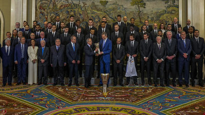 Felipe VI recibe al Real Madrid tras conquistar la Euroliga