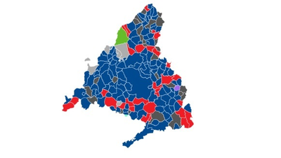 El PP, la fuerza más votada en 123 municipios de la Comunidad de Madrid