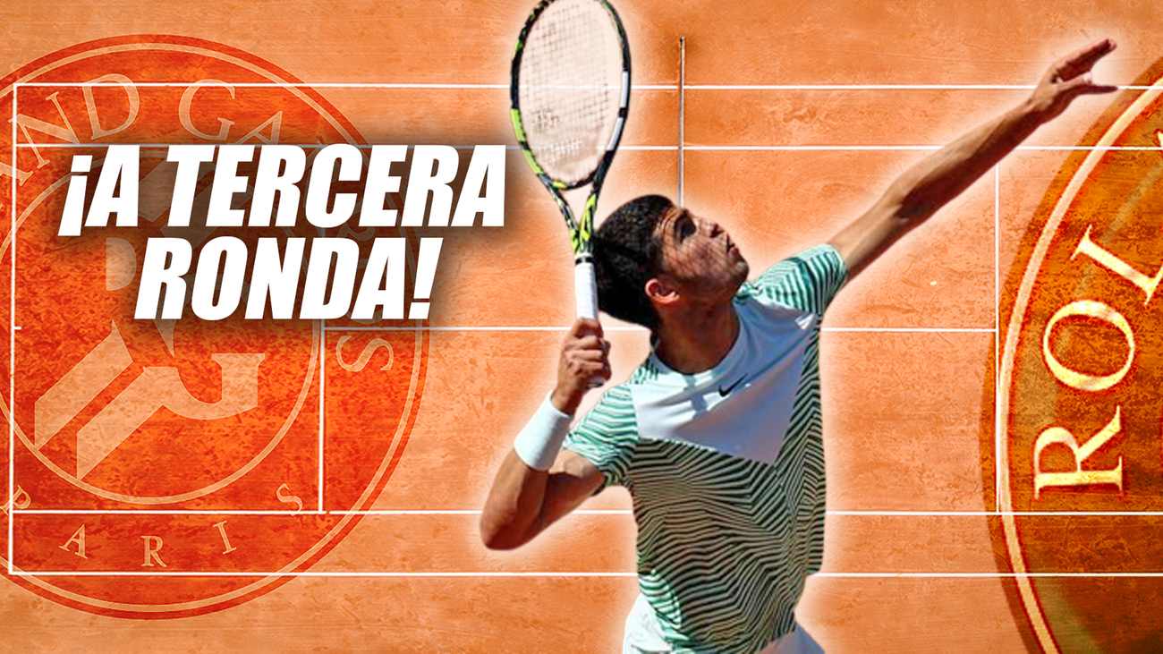 Alcaraz mete una marcha más para avanzar a la tercera ronda de Roland Garros