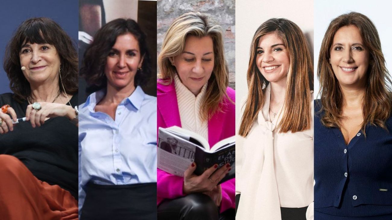 Rosa Montero, Cristina Campos, Eva G. Saénz de Urturi, Mirian Rojas y Dolores Redondo