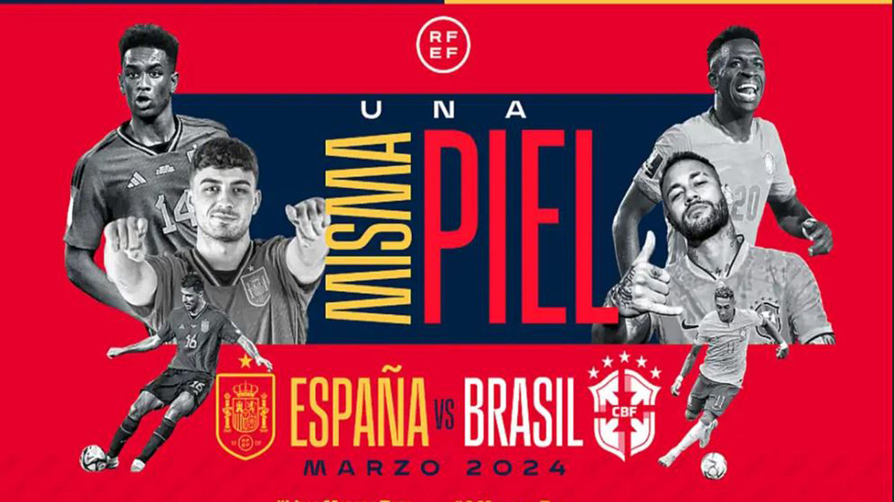 España y Brasil jugarán un amistoso contra el racismo en marzo de 2024