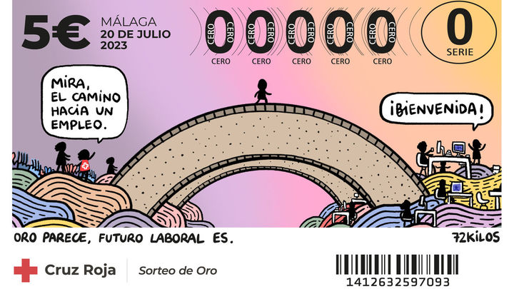 Imagen de los boletos del Sorteo de Oro 2023 de Cruz Roja / CRUZ ROJA