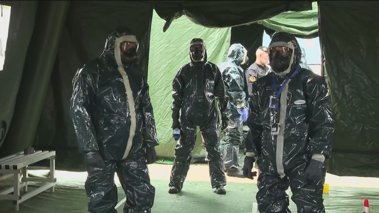 Protección Civil  y el servicio 112 realizan un simulacro de accidente nuclear en Rivas