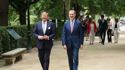 Los reyes de Felipe VI y Guillermo de Países Bajos presiden un almuerzo en el Jardín Botánico