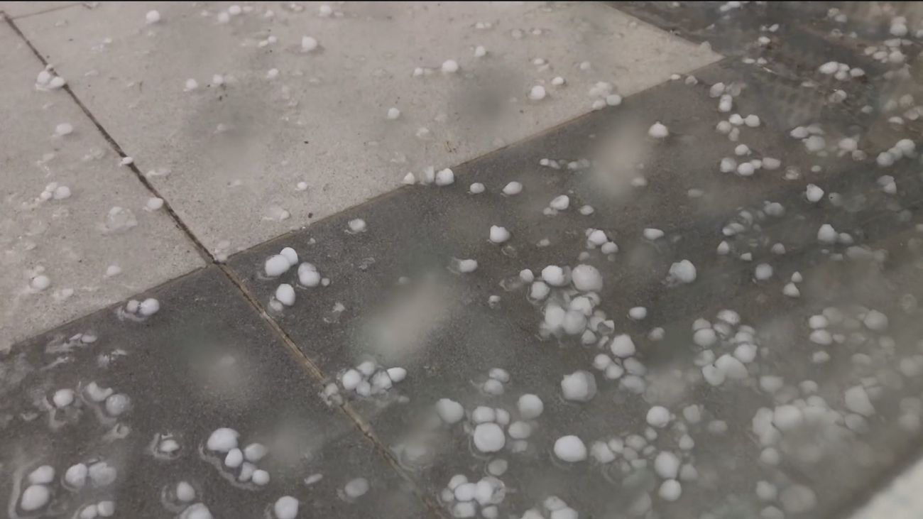 El granizo protagoniza varias tormentas en Madrid
