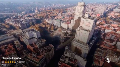 Google Maps estrena la espectacular vista inmersiva con enclaves de Madrid como Plaza de España o El Prado
