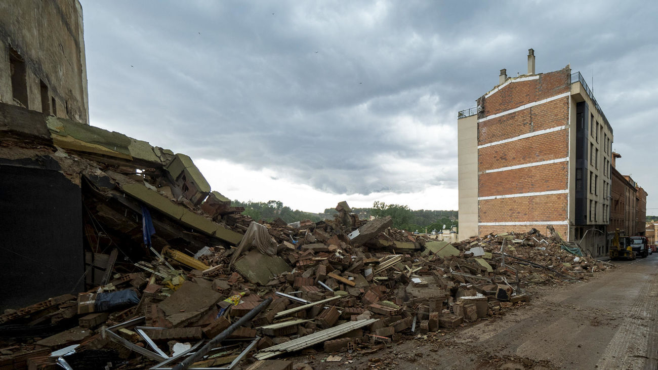 Teruel vigila ahora los edificios cercanos al derrumbado