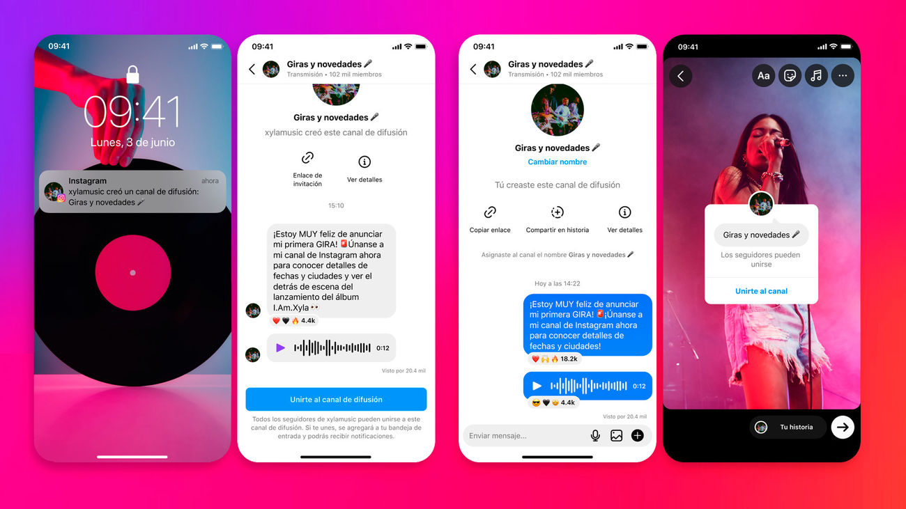 Instagram abre los canales de difusión a todos los usuarios
