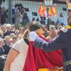 Felipe VI preside la jura de bandera de 251 civiles en el cuartel de la Guardia Real de El Pardo