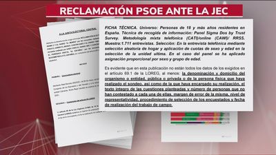 El PSOE denuncia ante la JEC a encuestadoras y medios por omitir datos es sus sondeos