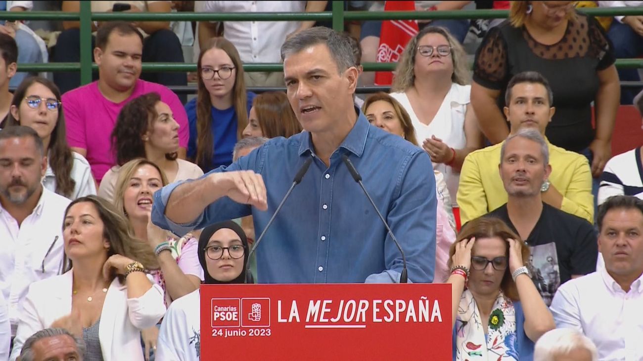 Sánchez pide frenar el "retroceso social" que supone Feijóo y Abascal