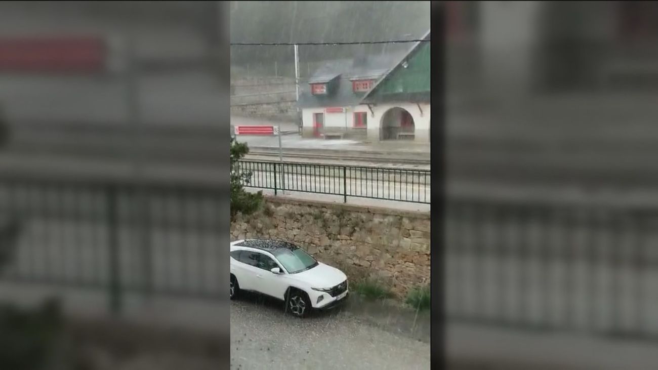 Tormentas de granizo y temperaturas extremas en Madrid en el primer día de ola de calor