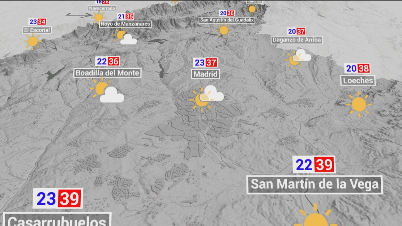 Calor sofocante este lunes en Madrid con temperaturas que rondarán los 40 grados