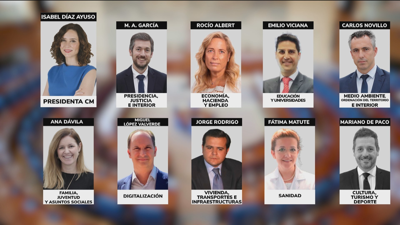 Los nuevos consejeros del gobierno de Ayuso toman posesión de sus cargos