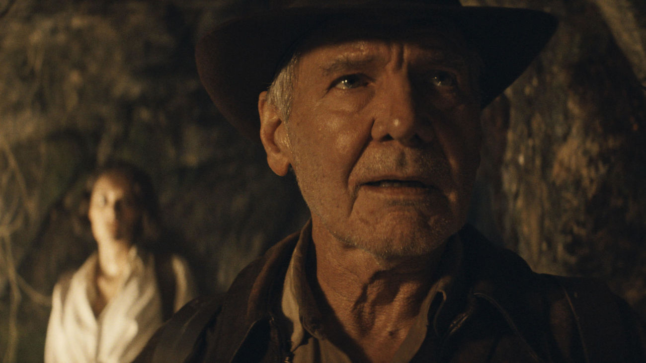 Harrison Ford durante una escena de la película 'Indiana Jones y el Dial del Destino'