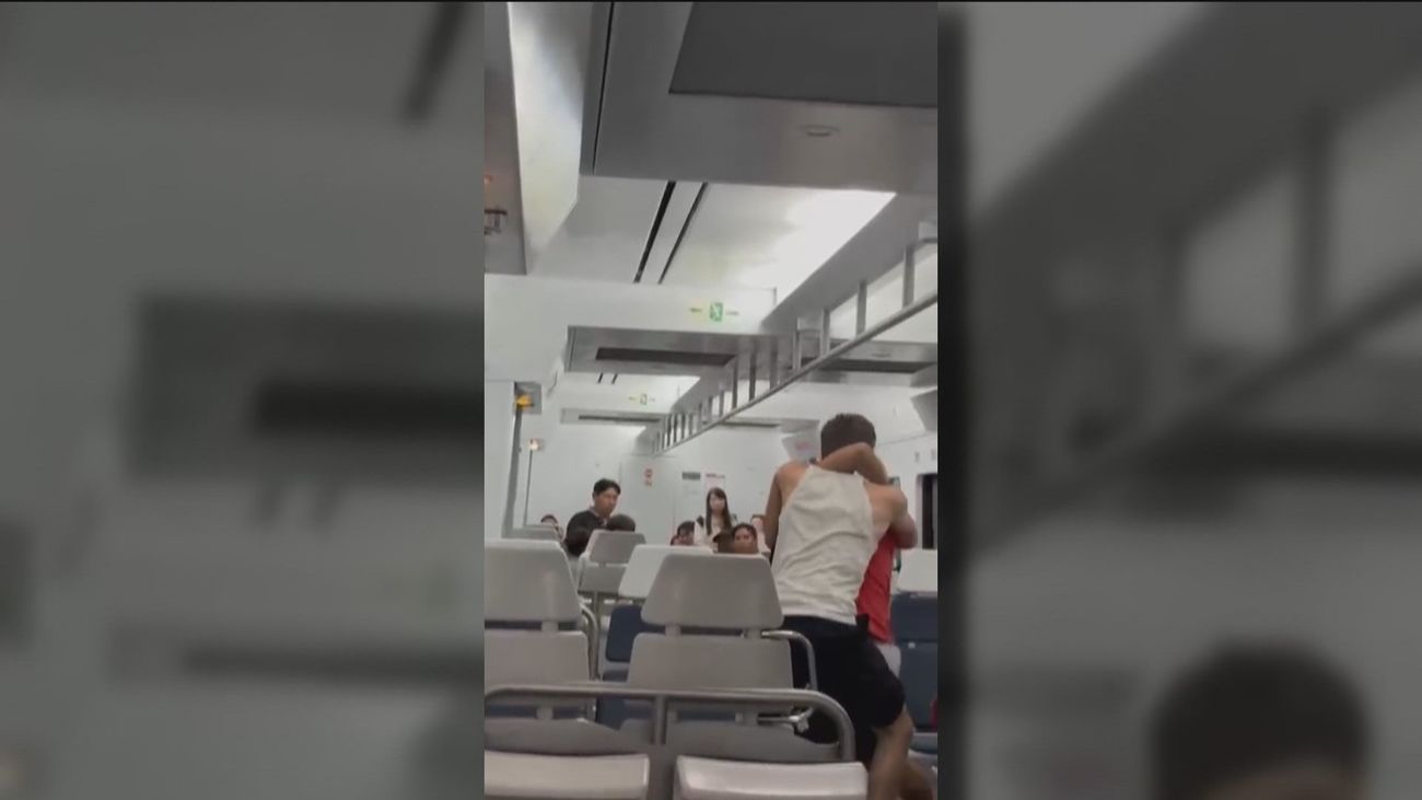 A puñetazos en un vagón de la línea C5 de Cercanías