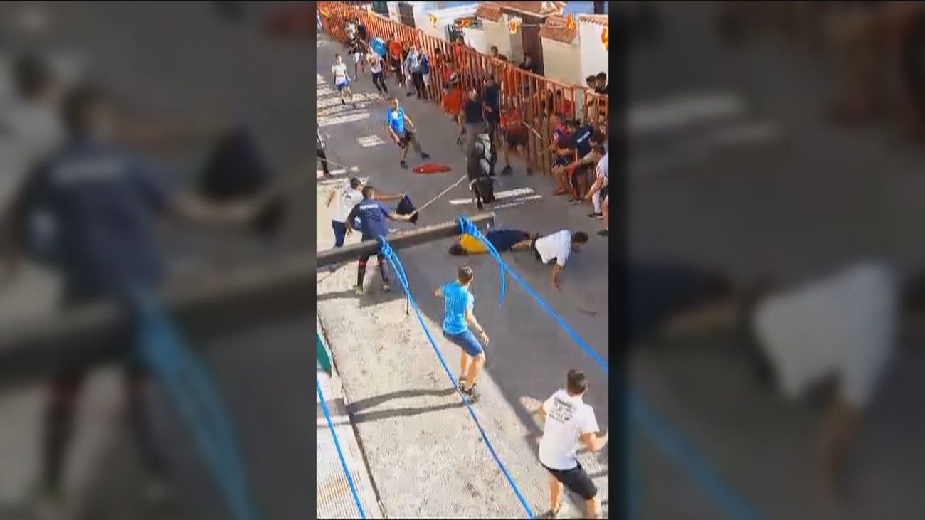 Un hombre corneado en los encierros de Aldea del Fresno