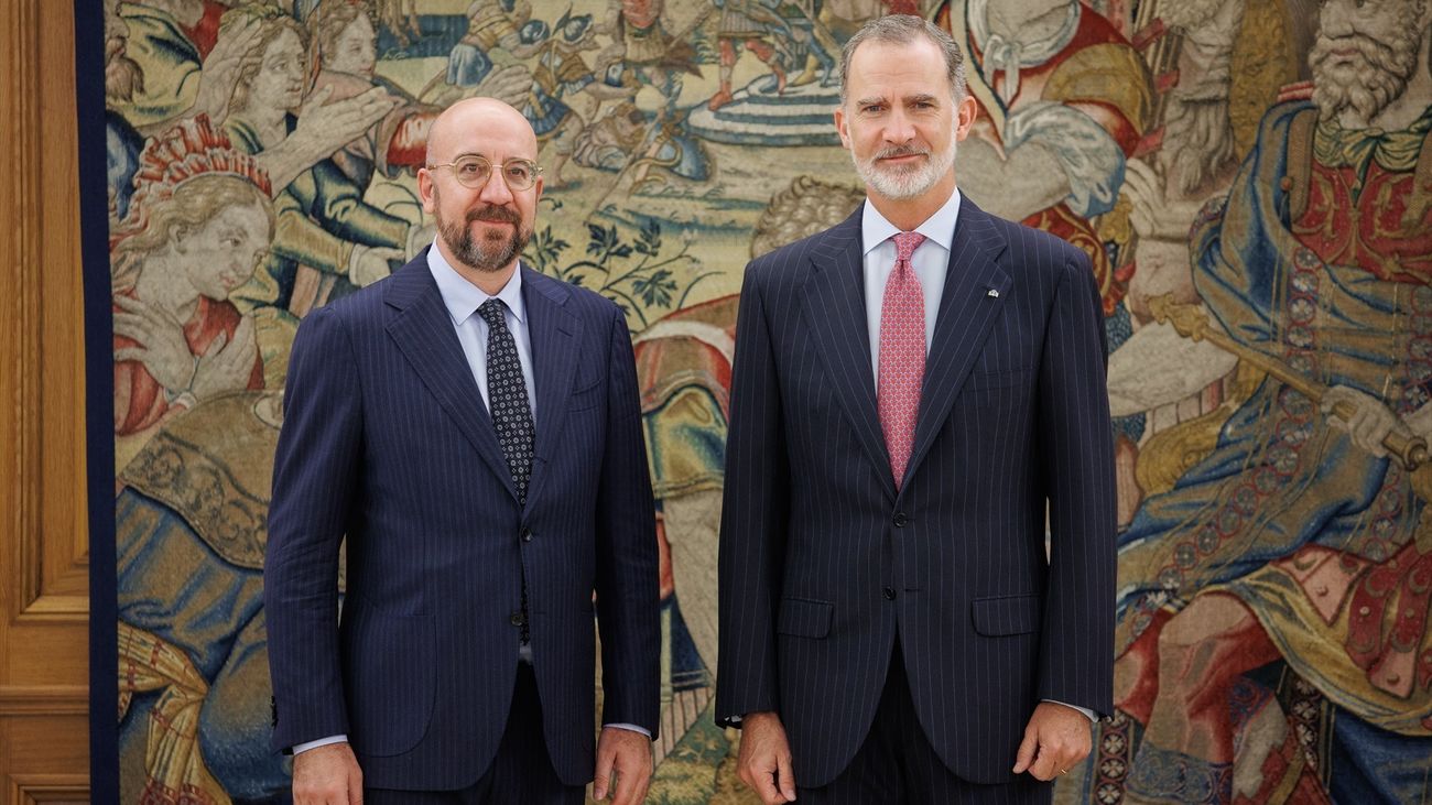 Felipe VI y Charles Michel