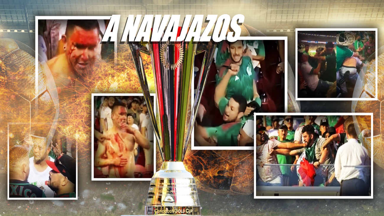 Batalla campal entre aficionados en la Copa de Oro