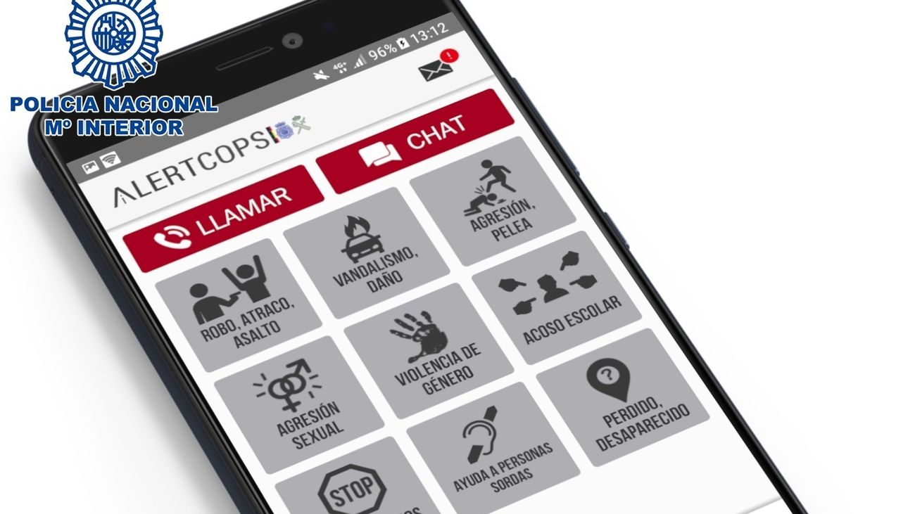 Policía Nacional y Ministerio del Interior. App 'Alertcops'