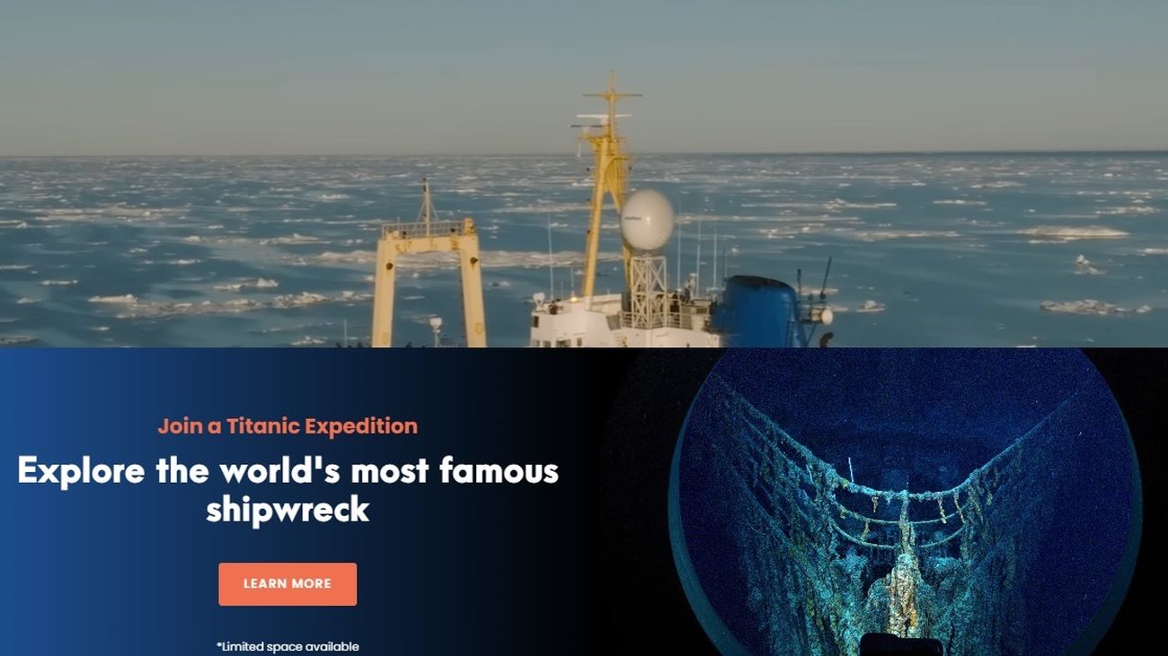 Portada de la Web de la empresa OceanGate