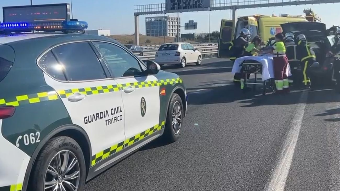 Accidente de tráfico en la A5 con una herida grave